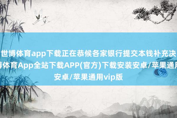 世博体育app下载正在恭候各家银行提交本钱补充决策-世博体育App全站下载APP(官方)下载安装安卓/苹果通用vip版