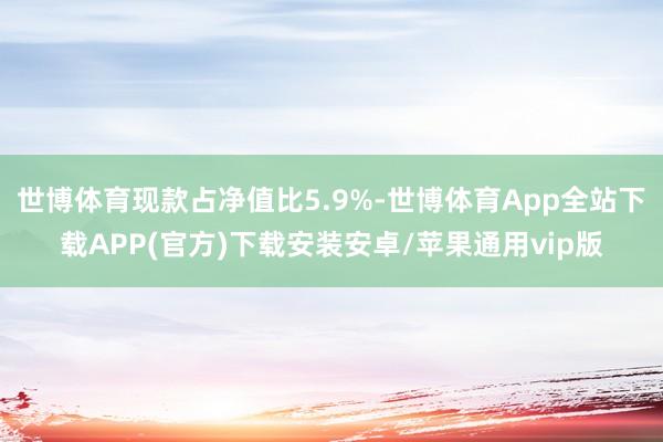 世博体育现款占净值比5.9%-世博体育App全站下载APP(官方)下载安装安卓/苹果通用vip版