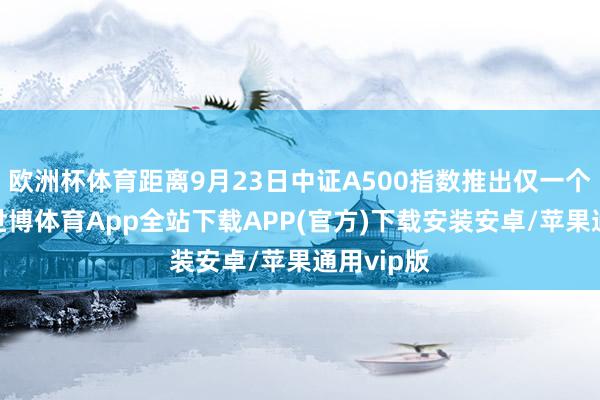 欧洲杯体育距离9月23日中证A500指数推出仅一个月过剩-世博体育App全站下载APP(官方)下载安装安卓/苹果通用vip版