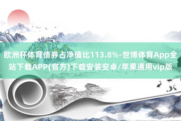 欧洲杯体育债券占净值比113.8%-世博体育App全站下载APP(官方)下载安装安卓/苹果通用vip版